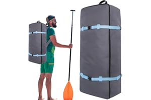 Obelunrp Paddle Board Bag, Oxford Cloth Paddle Board Backpack with Handle & Buckle Strap, Waterproof Stand up Paddle Board Bag, Inflatable Paddleboard Bag for Surfboard