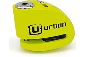 urban UR906X Candado Moto Disco Alarma 120dB Hi-Tech X2 ON, Remplazable Impermeable, Pila CR2, Cable Recordatorio, Antirrobo Pinza Freno 6mm Universal para Motos Scooter Bicicleta Electrica Patinete