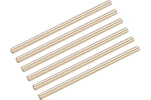 DMiotech 20 Paquete 30mm x 2mm, Latón Sólido Redonda Varilla, Latón Varilla para Bricolaje Artesanía Engranaje Eje