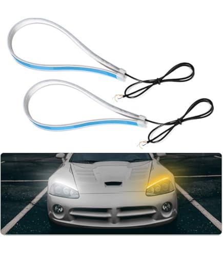 Clignotant Intégré 12V Feux De Jour LED Yctze Pour Voiture - 2x30 LED DRL + Clignotant, 12V DC | Blanc 6700K Accessoire Auto LED