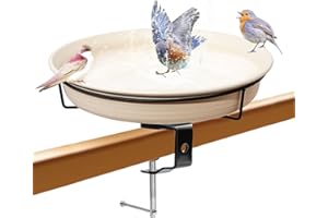 VeyFolzin.st Vogeltränke hängend für Balkongeländer, Vogelfutterspender Wassertränke Für Vögel Garten Balkon Futterschale Hängend Futterteller (Weiß)