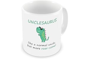 VIROSA Funny Unclesaurus Mug – Like a Normal Uncle But More Roar-Some – Dinosaur Gift for Uncle – Birthday, Christmas, Father’s Day, Thanksgiving, Novelty Coffee Cup – 11oz Ceramic Mug