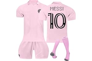 GENERIC Inter Miami Messi Kit #10 Football Kit for Kids and Men Home match Football Jersey Tracksuit Shirts Shorts and Socks Set