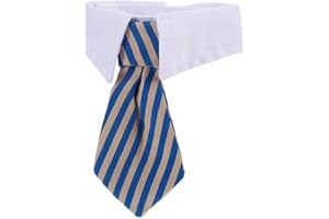 DULEE Accesorios para mascotas Perro Corbata Pajarita Gato Corbata para Mascotas,Azul y Gris,Talla L
