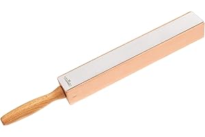 SCHMIEDEGLUT | Diamantleder-Streichriemen mit Diamantschärfer | Messer schärfen in Sekunden | Einmaliges Abziehleder | Rasierscharfe Ergebnisse