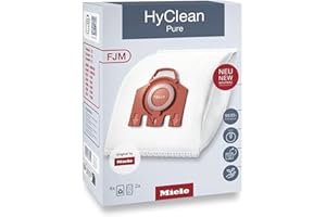 ORNACH Compaitable with Miele 10123220/12281690 3D Efficiency FJM Vacuum Cleaner Bags for Bagged Miele Vacuum Cleaners, Pack of 4, White