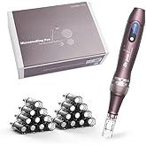 Dr.Pen Ultima A10 Dermapen Microneedling Pen Cordless and Professional with 22 Replacement Cartridges - Adjustable Microneedl