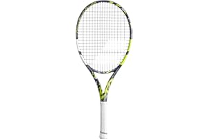 Babolat, Raquette de Tennis Modèle Pure Aero Junior 25 Gen8, Taille 635 mm, Couleur Gris Jaune Blanc, Grip 000, Conçue pour Joueurs Compétiteurs, Optimisée pour Puissance et Effets