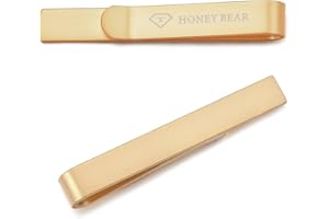 Honey Bear Homme/Garçons Maigre Pinces à Cravate - Acier inoxydable Pour le cadeau de mariage d'affaires,4cm
