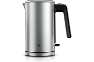 ‎WMF WMF Lono Silk Edelstahl Wasserkocher 1,6 L, kabelloser elektrischer Wasserkocher 2400 W mit Kalkfilter, 360°-Sockel, Anti-Fingerabdruck-Effekt, Einhand-Deckel & externer Wasserstandsanzeige