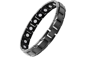 ‎JERACOL Jeracol Magnetarmband Herren und Kupferring,Titanstahl Magnet Armband Herren Gesundheit für Arthritis Energetix mit Einstellwerkzeug und verstellbarem Verschluss