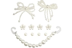 SANTUO 18Pcs Pearl Shoe Charms for Crocs Clog Charms Pearl Chains DIY Shoes Decorations for Women Girls Shoes Clog Sandals Birthday Party Gift