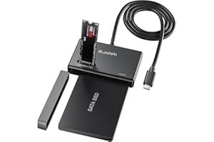 SUIDEK Adaptateur SSD M.2 NVMe, Lecteur de Disque Dur Type-C 10Gbps vers M2 et SATA, Boîtier SSD Externe PCIe NVMe pour Toutes Les Tailles de M.2 (M Key et M+B Key) et SATA 2,5"/3,5"