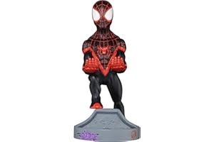 Exquisite Gaming: Spider-Verse: Miles Morales - Marvel Original Mobile Phone & Gaming Controller Holder, Device Stand, Cable Guys, Marvel Licensed Figure