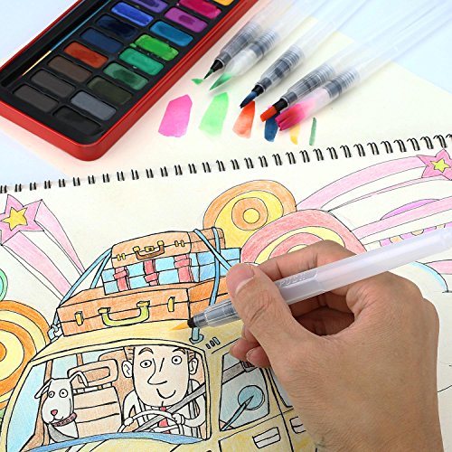 COBEE 6pcs Pinselstifte Aquarelles Pinselset Zeichnen Stifte Malset Brush Pen Set für Malen Zeichnen - 5