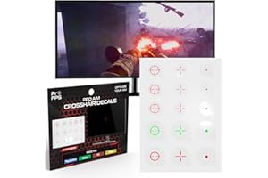 ProFPS Fastscope Decals: Pack de 15 autocollants réticule pour écran - Quick Scope & Aimbot pour gaming - Accessoire PS5, manette PS4, joystick PS5, manette PS5 - L'accessoire gaming optimal pour PS5