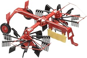 siku 2451, Râteau Fella, 1:32, Métal/plastique, Rouge, Plateau mobile et pliable