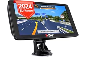 Xgody Navigation für Auto 2024-7 Zoll Touchscreen GPS Navi für LKW PKW Navigationsgerät Europa Karte Lebenslang kostenlos Kartenupdate POI Blitzerwarner