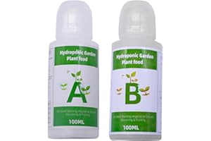 GIDENFLY Plant Universal Nutrient Solution - Hydroponic Garden Plant Food - Liquid Fertilizer A+B Two Part Set Liquid Plant Growing Nutrient Formula - Fertilizer For Water And Soil Cultivation Of Flowers