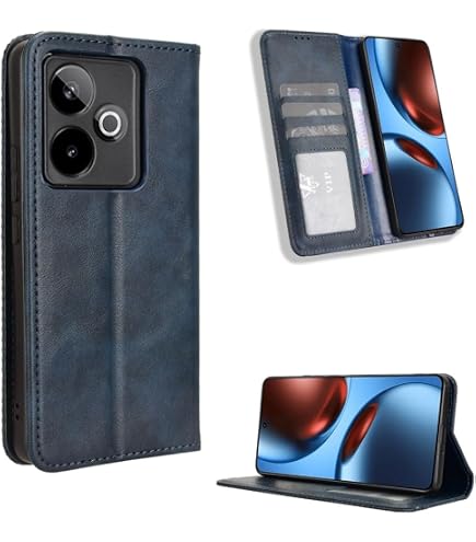 TAUYN Cover Custodia Folio in Pelle per Realme C75 4G, Premium PU/TPU Pelle Flip Antiurto Wallet Case, con Supporto & Porta Carta. Nero