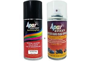 APAR Spray Paint Granite Grey (RC Colour Name) + GC Compatible for Maruti Cars -225 ml (Pack of 2-Pcs)