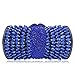 Produktbild Flada Women es Hollow Metal Strass Kupplungen Portemonnaies für Damen Kristall Schultertaschen Royal Blue