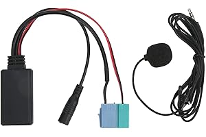 BEDIFFER Kabel Audio Bluetooth, 6Pin 8Pin Adapter Bluetooth AUX IN Kabel Bluetooth Aux In Kabel Audio Mikrofon Wymiana Kabla dla FIAT BRAVO 2007 Up