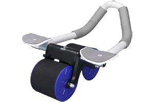 Asixxsix Rouleau D'abdominaux à Rebondissement Automatique, Rouleau D'abdominaux à Rebondissement Automatique avec Support De Coude, Rouleau D'abdominaux à Double Roue pour Abdominaux.