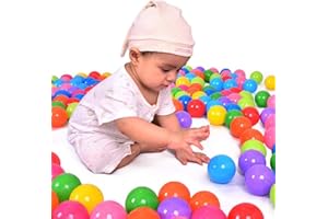 QCSTORE Pack of 50/100 Balls for Ball Pit Baby Balls Plastic Balls Play Balls for Children Ball Pools Ball Pools Dangerous Plasticisers Ball Pool Ocean Ball for Children Ball Pit Toy Random Colour