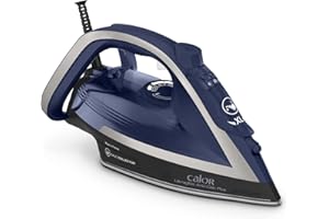 Calor Ultragliss Anti-Calc Plus Fer à repasser vapeur, 2800 W, Collecteur calcaire amovible, Vapeur continue 50 g/min, Pressing 260 g/min, Arrêt automatique FV6846C0