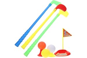 HOMOYOYO Baby Toys Toddler Golf Toy Set: Plastic Golf Clubs Colorful Kids Clubs Mini Toddler Gift Summer Beach Outdoor Caddy for 3 4 5 6 7 8 9Years Old Boys Girls Outdoor Indoor Sports for Garden Beach Party
