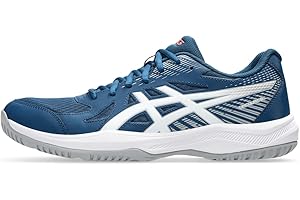 ASICS Men's Upcourt 6 Volleyball Shoes, Oyster Grey/Midnight Blue