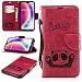 Produktbild Huawei P20 Lite Hülle, Huawei P20 Lite Schutzhülle, Huawei P20 Lite coverAlfort Lederhülle PU + PC Hülle Magnetverschluss Ledercase Handytasche mit Standfunktion und Kartenfächer (Rot)