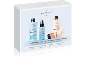 Biopoint Professional Hair Program - Travel Set With Minisize Delicato Shampoo 100ml and Balsamo Bifase 50ml, Super Nutriente Shampoo 100ml and Maschera 50ml