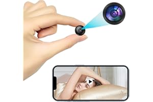 CUOUM Spy Camera Mini WiFi Hidden Camera, 1080P FHD Wireless Home Security Camera with Video, Rechargeable Surveillance Camera with Night Vision and Motion Detection with Online APP for Indoor & Outdoor