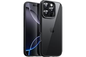 ‎JETECH JETech Etui dla iPhone 16 Pro 6,3 Cala, Odporna na Wstrząsy Osłona Bumper Telefonu, Jednokolorowa Matowe Ramka z TPU, Odporny na Zarysowania Przejaśniać Tył (Czarny)