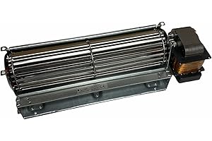 eRicambi, Ventilador tangencial para estufas de pellets TGA 60/1-240/30 EMMEVI – Fergas 113231, diámetro del ventilador 60 mm, tamaño de la boquilla 244 x 40 mm, longitud total 320 mm