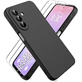 SİDE EYE - Samsung Galaxy A27 İ&ccedil;in Kılıf Kamera Korumalı İ&ccedil;i Kadife Mat Lansman Renkli Silikon Kapak+Ekran Koruyucu - Siyah