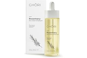 Ghori Rosemary, Mint & Biotin Fortifying Hair Oil | Stimulates Hair Growth & Strengthens Follicles| Essential Oils for Healthy Scalp | Fast-Absorbing, Silicone-Free | 2 fl oz (59ml)