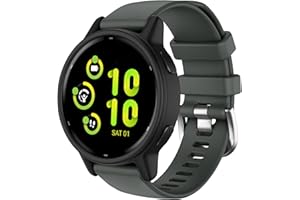 ISABAKE 22mm Watch Strap for Vivoactive 4, Gear S3 Frontier/Classic, Forerunner 255 Smartwatch Silicone Quick Release Watch Band