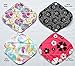 6 Pieces 8 Inch Charcoal Bamboo Mama Cloth/ Menstrual Pads/ Reusable Sanitary Pads / Panty Liners - You Choose 6 From 17 Designs and Send the Message to Me