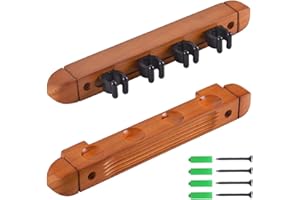 Ronyme Griffe de porte-queue de billard, repose-queue de billard, support de rangement en bois, support mural pour 4 bâtons de billard, support mural avec 4, JAUNE