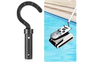 lasuroa Hook for All Robotic Pool Cleaner, Accessories Hook for Pool Vacuum Robot Hook for Cordless Pool Cleaner Robot, Attaches to Telescopic Poles Pool Supplies Tool(Black)