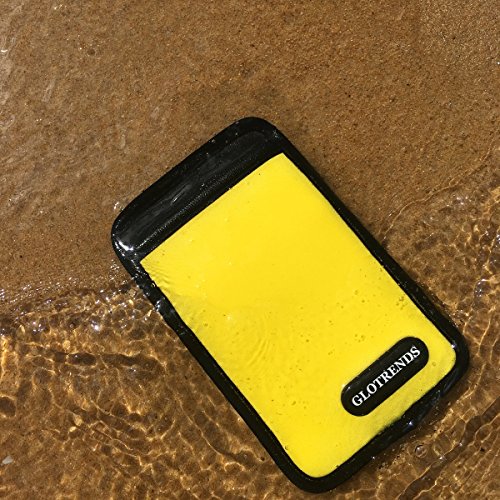 GLOTRENDS Universal Festplattentasche für 2,5 Zoll Festplatten und SSD/HDD, Hard Case erschütterungsfeste Schutzbox (Gelb) - 3