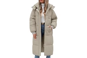 RITOSTA Abrigos Largo Mujer Invierno Chaqueta Acolchada Gruesa Parka con Capucha Abrigo Plumas Chaqueta de Plumón Chaqueta Cálida de Algodón a Prueba de Viento con Cremallera Bolsillos