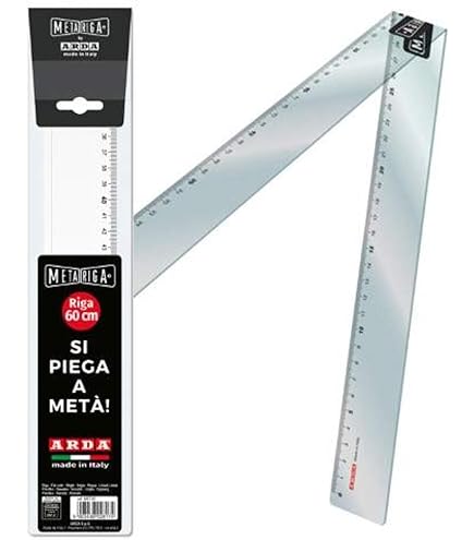 2 Righelli Pieghevoli Acrilici 30cm - Trasparenti Per Scuola E Ufficio - Foto 7