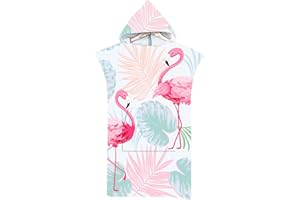 LOMTRATS Toalla de Tela de Secado rápido, Capa de Surf, Toalla cambiante, Bata de baño con Capucha y Bolsillos para Mujeres y Hombres, natación, Playa, Surf, Buceo, baño en casa (Adult-M)