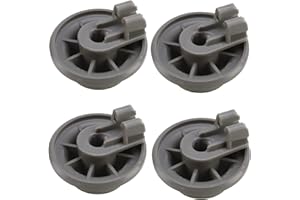 NIUZEMYKO Universal Geschirrspüler Korbrollen Kompatibel mit Bosch Bauknecht Beko Siemens Neff Indesit 611475 00611475 436718 Spülmaschine - 4 Stück Unterkorbrollen