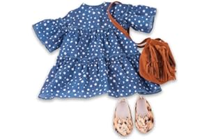 Götz 3403339 combinación Stardust - Talla de Ropa para muñeca. XL - Set de Ropa y Accesorios de 4 Piezas para muñecas de pie de 45 - 50 cm