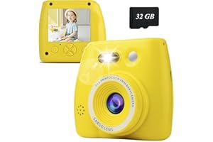 NVGFELIS Macchina Fotografica Bambini, Display HD TFT da 2,0" 1080P, Macchina Fotografica Bambino per il Regalo di Compleanno dei Bambini, con Scheda da 32 GB